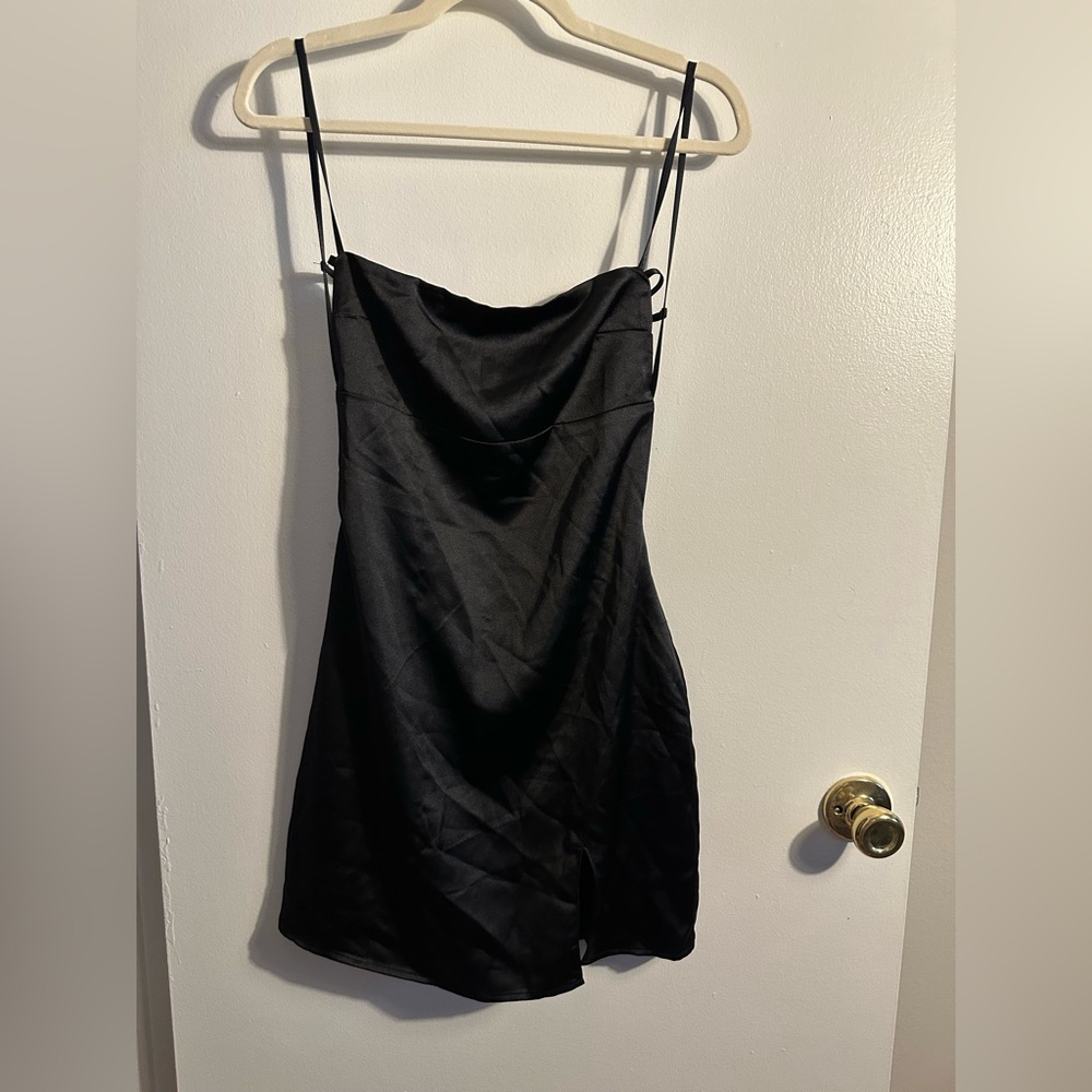 Backless Black Mini Dress